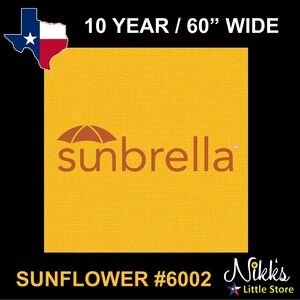 Sunbrella® Sunflower 60" 6002‎ Awning Canopy / Marine Canvas Fabric 3 YD Roll